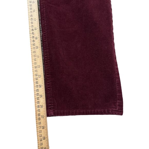 Talbots Corduroy Pants Women's Size 16P Petite Flawless 5 Pocket Straight Maroon - Picture 8 of 9